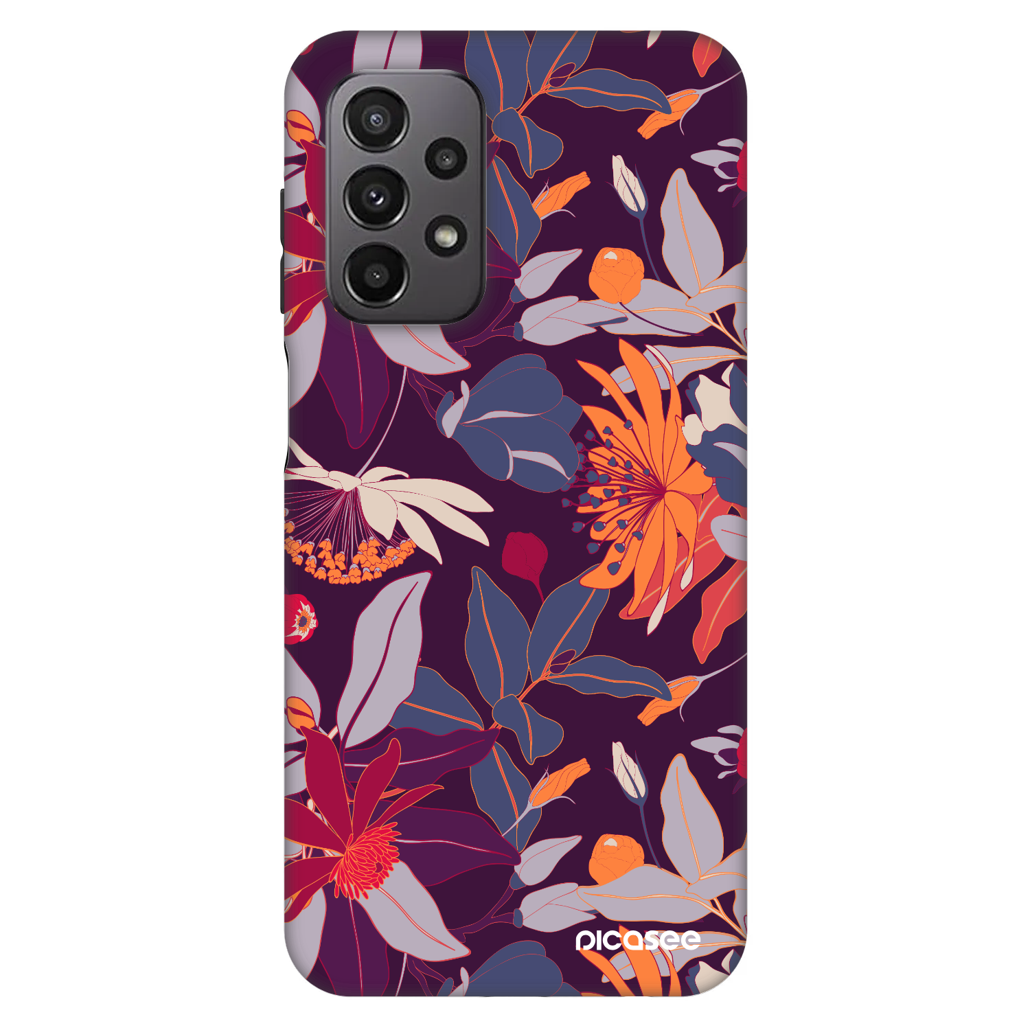 Picasee Fashion Case za Samsung Galaxy A23 A236B 5G - Purple Leaf