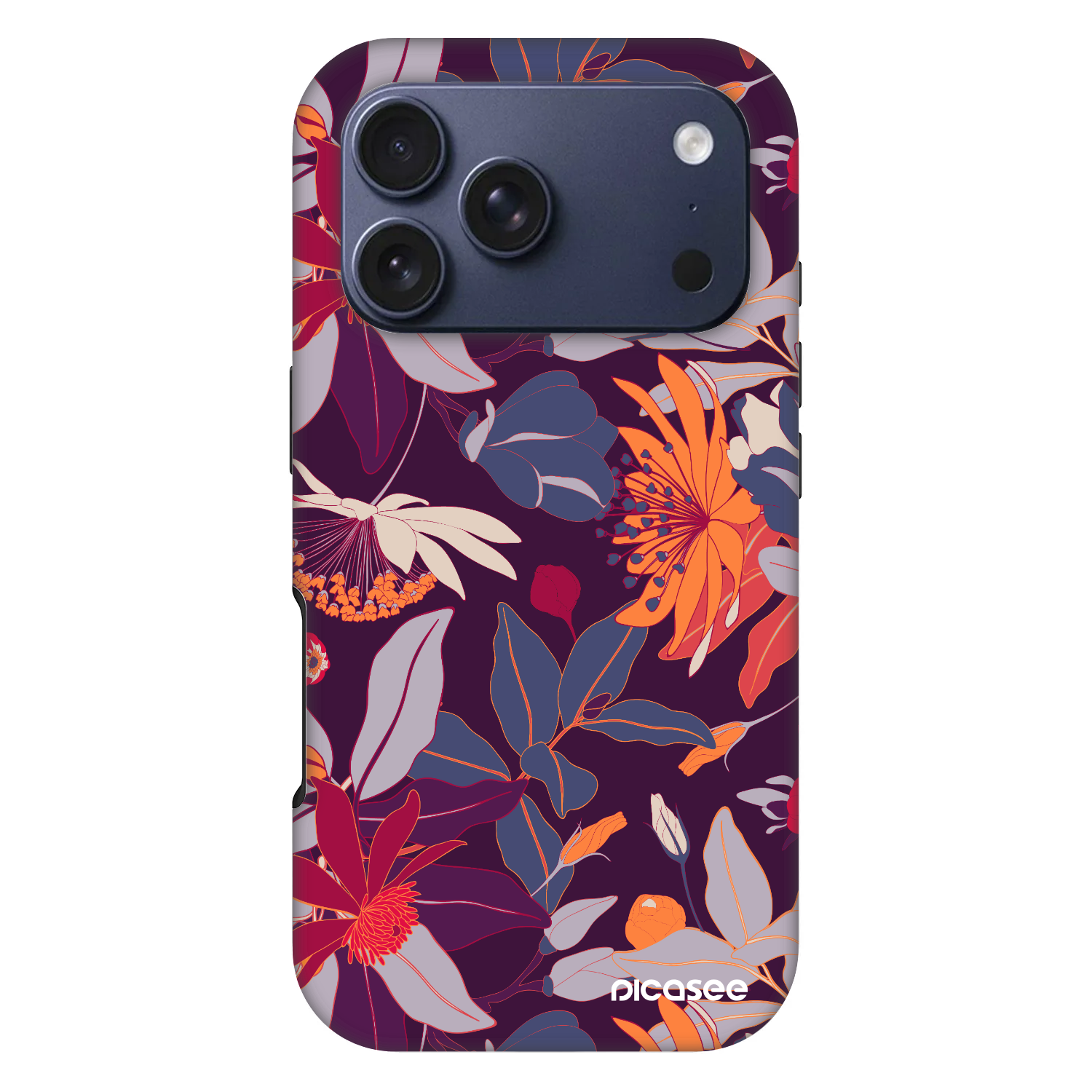 Picasee Fashion Case MagSafe za Apple iPhone 17 Pro - Purple Leaf
