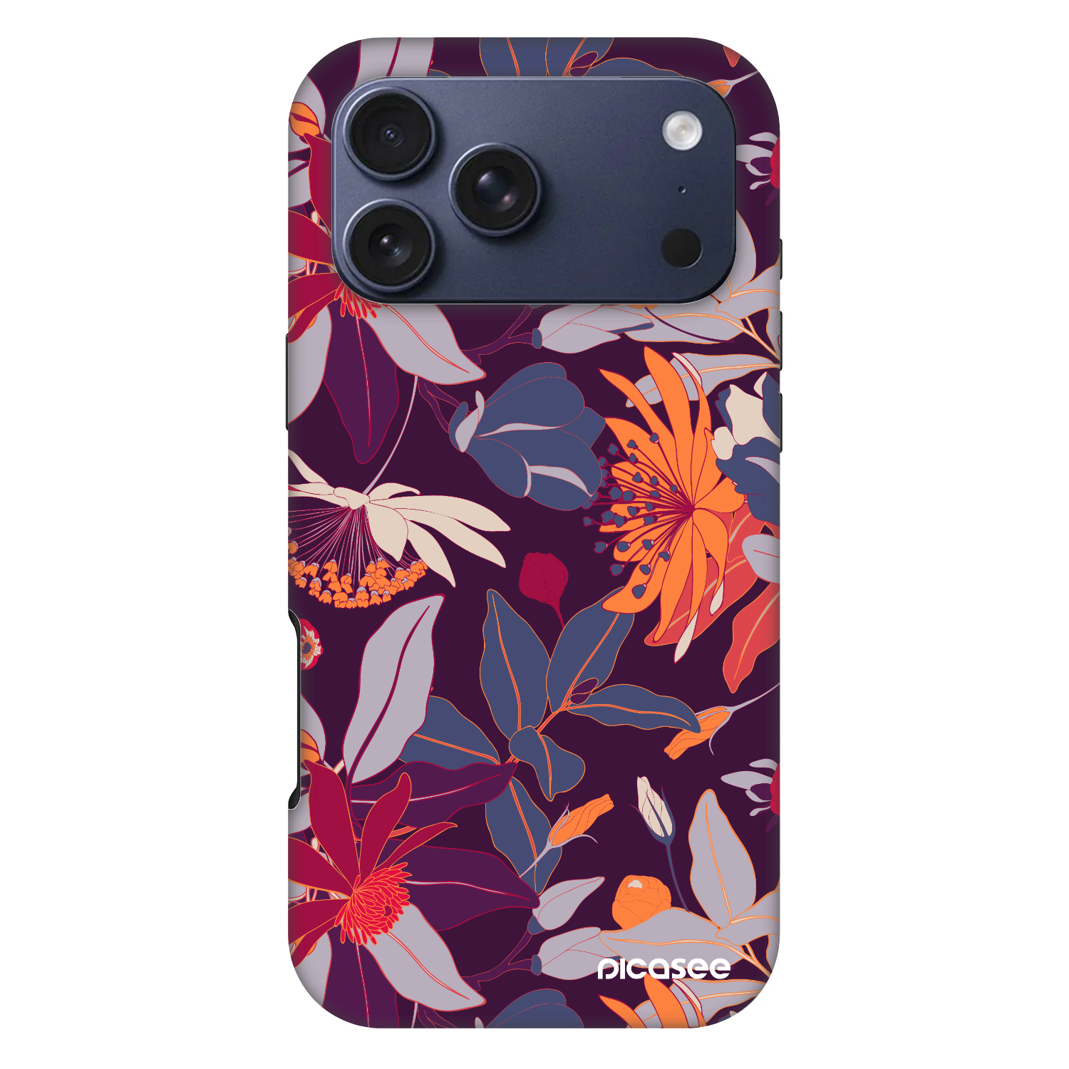 Picasee Fashion Case MagSafe za Apple iPhone 17 Pro Max - Purple Leaf
