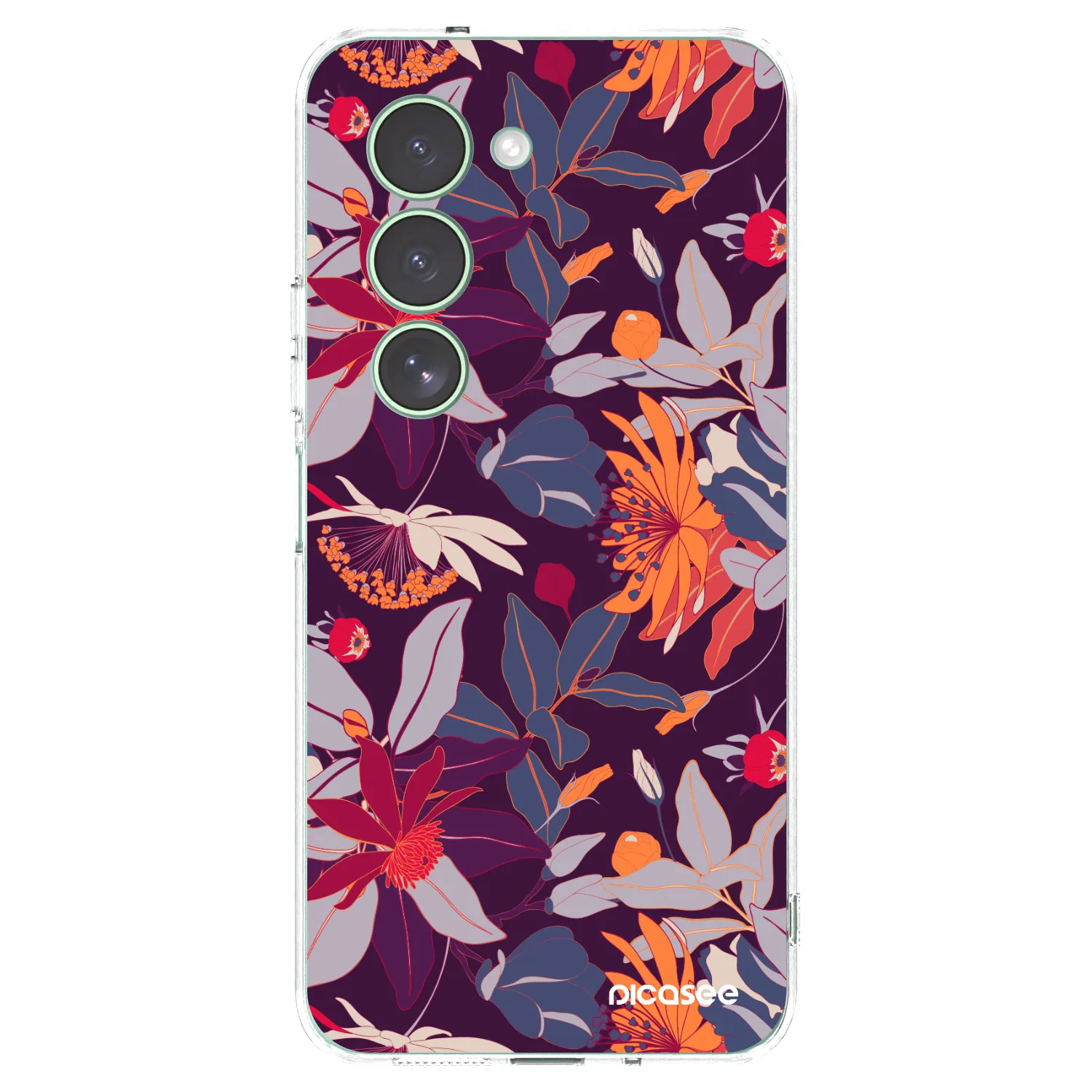 Picasee silikonski prozorni ovitek za Xiaomi Redmi 15 5G - Purple Leaf