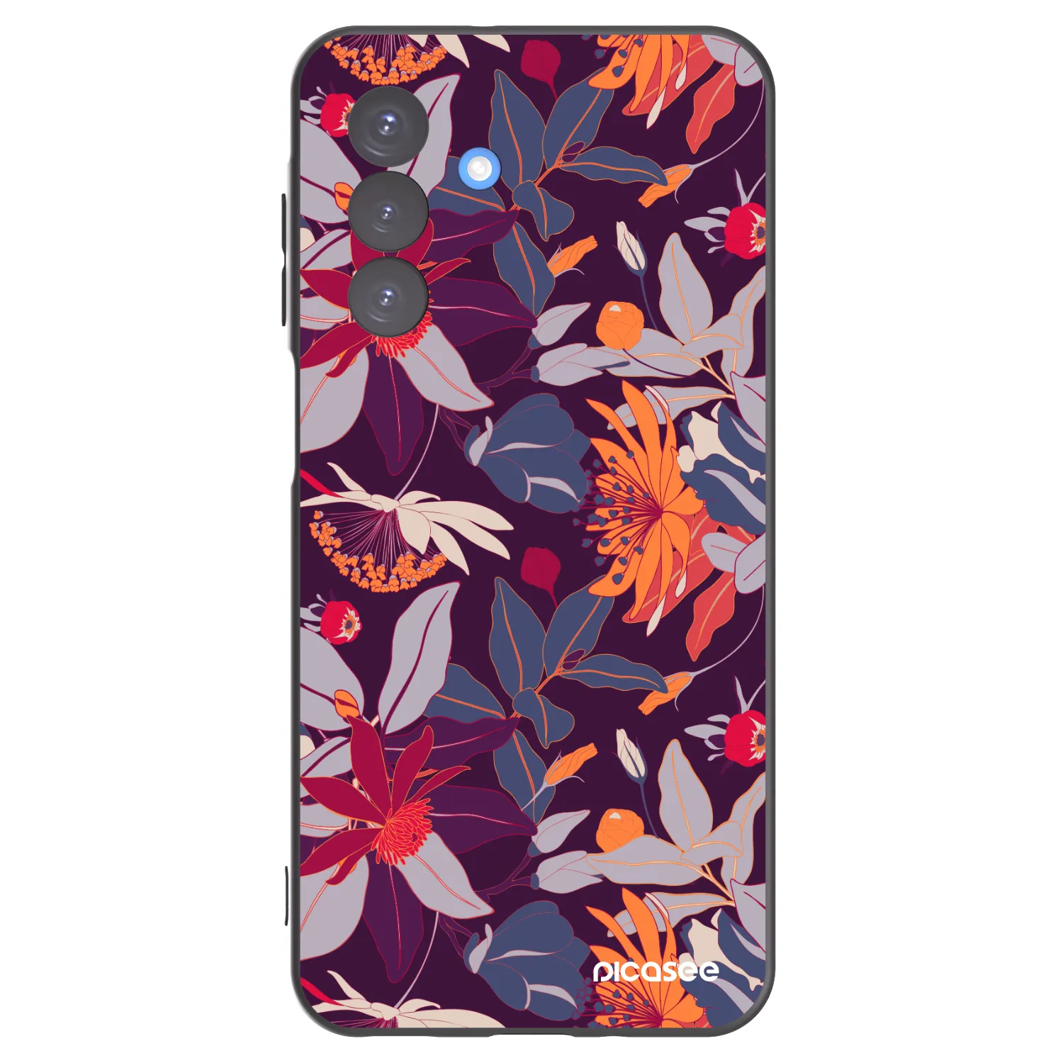 Picasee silikonski črni ovitek za Samsung Galaxy A17 5G - Purple Leaf