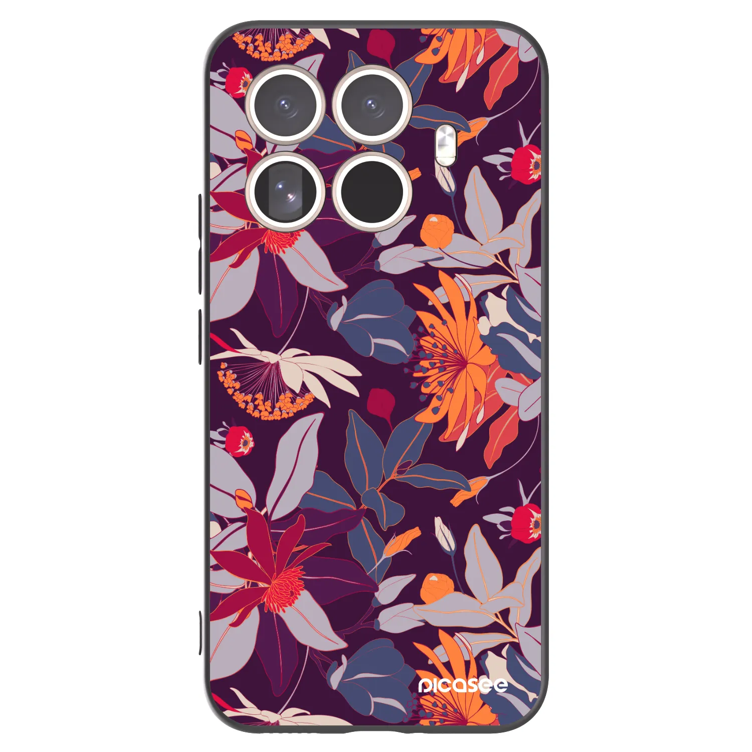 Picasee silikonski črni ovitek za Xiaomi 15T Pro - Purple Leaf