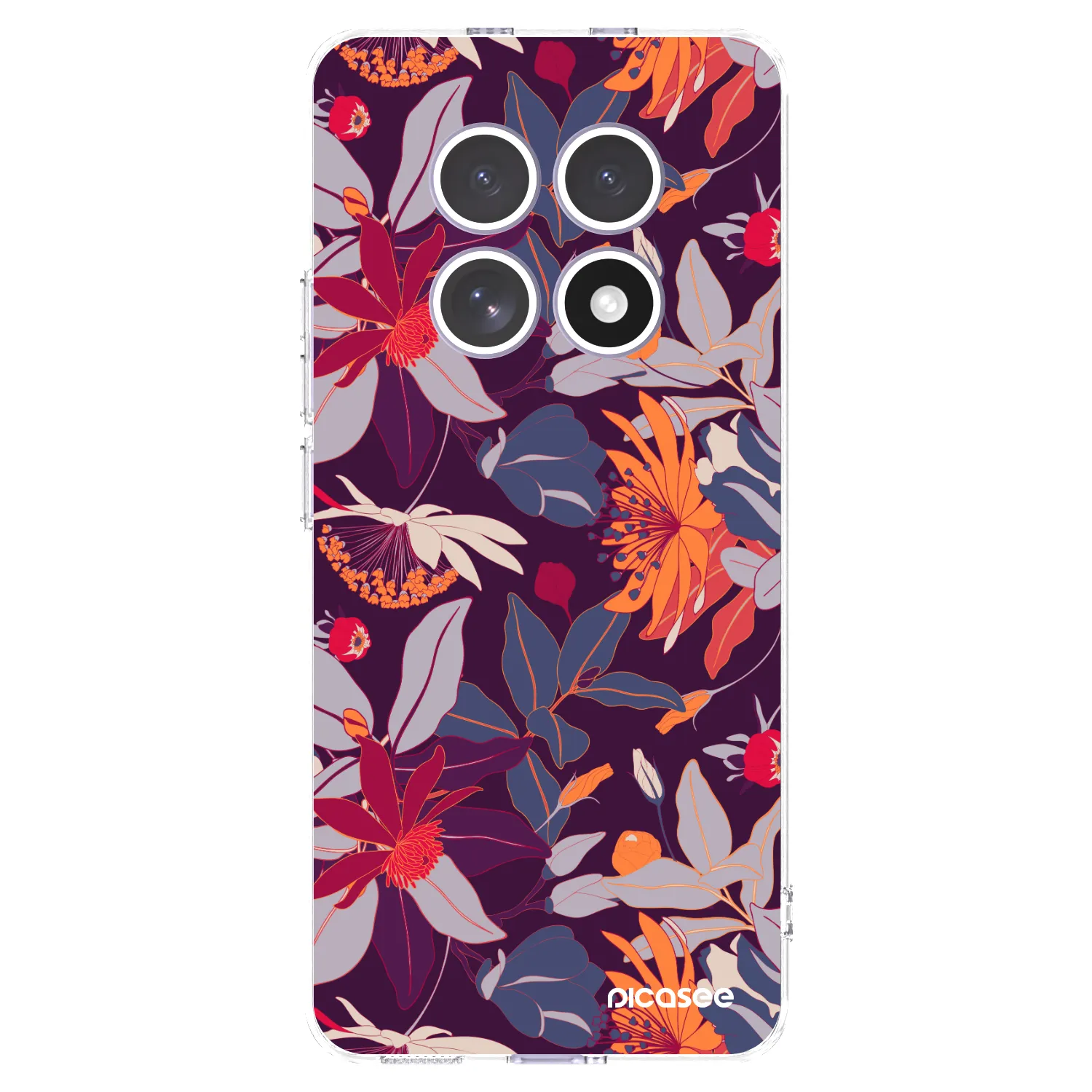 Picasee silikonski prozorni ovitek za Xiaomi Redmi Note 15 - Purple Leaf