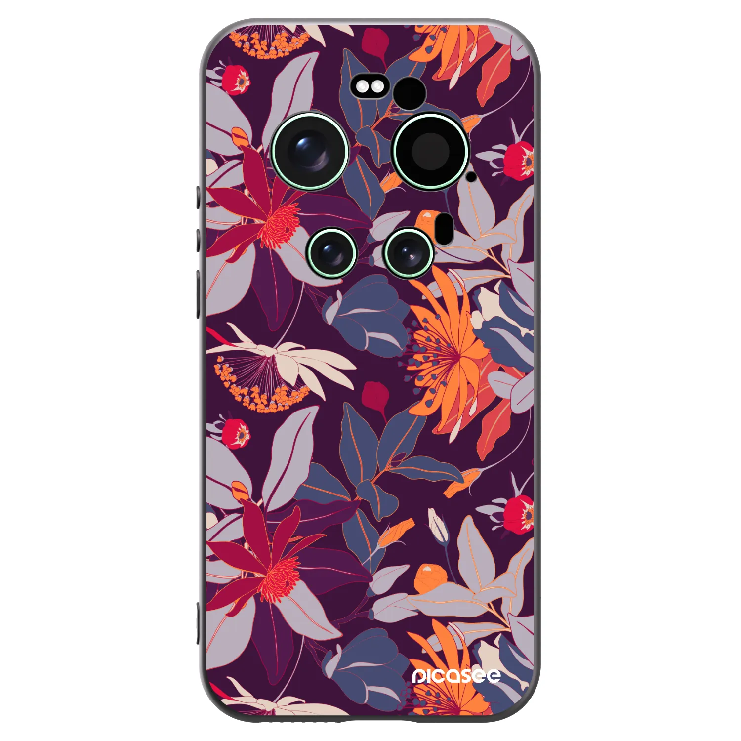 Picasee silikonski črni ovitek za Xiaomi 17 Ultra - Purple Leaf