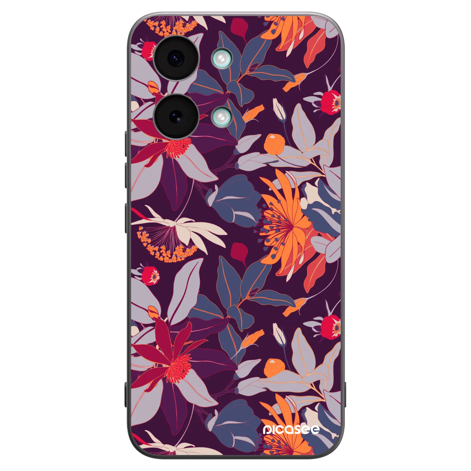 Picasee silikonski črni ovitek za Xiaomi Poco X8 Pro Max - Purple Leaf