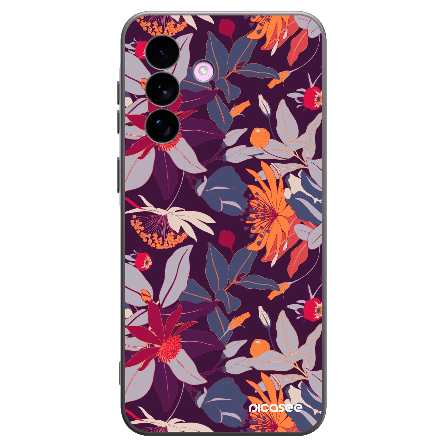 Picasee silikonski črni ovitek za Samsung Galaxy A57 5G - Purple Leaf