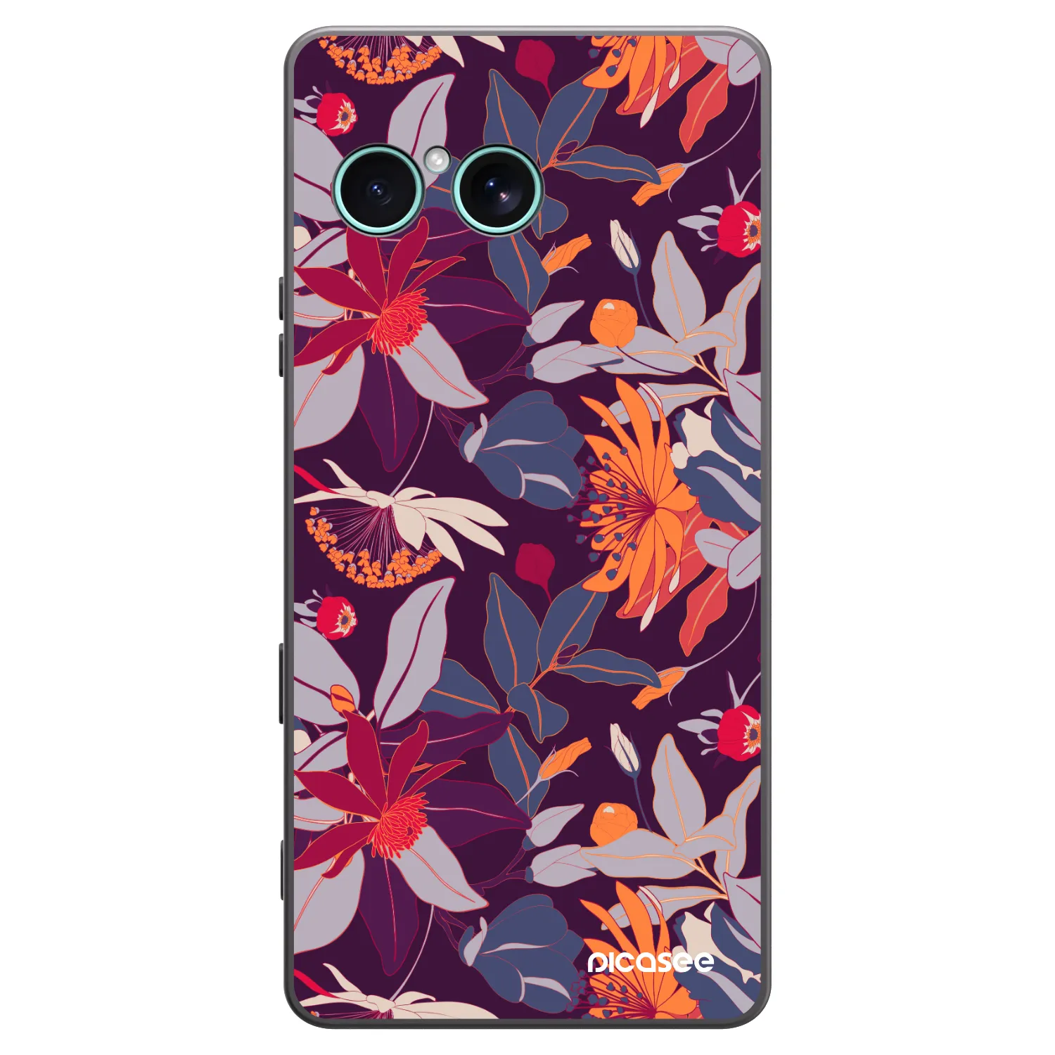 Picasee silikonski črni ovitek za Sony Xperia 10 VII - Purple Leaf