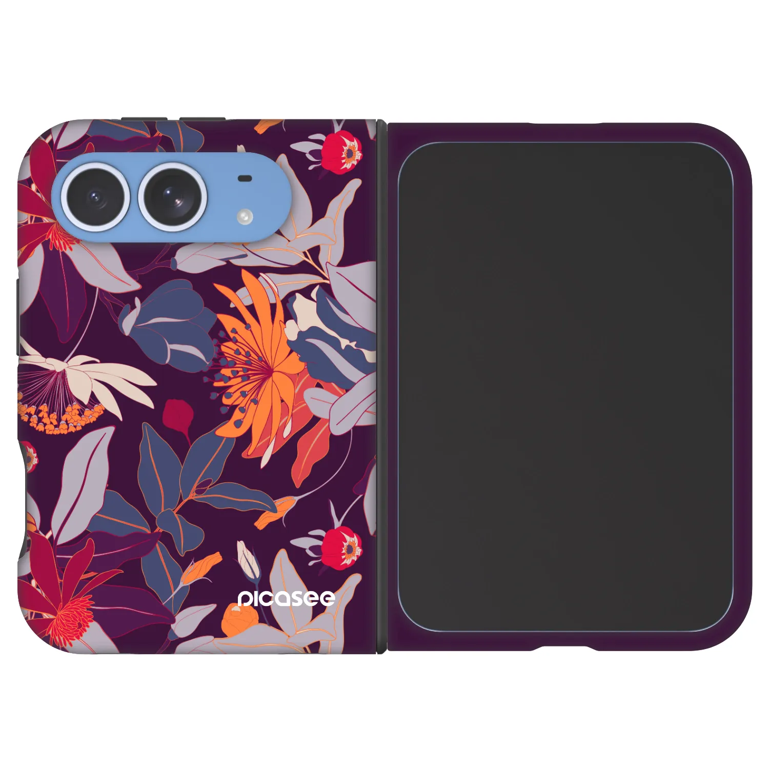 Picasee Fashion Case MagSafe za Apple iPhone Duo - Purple Leaf