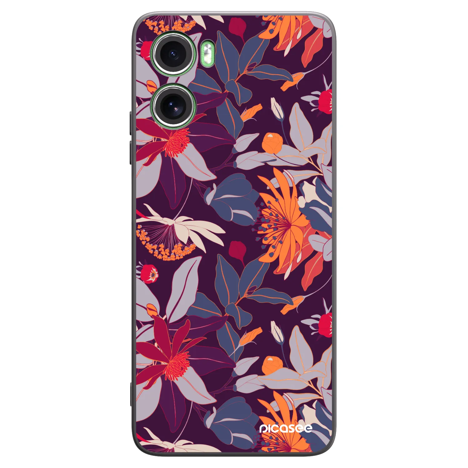 Picasee silikonski črni ovitek za Motorola Moto G06 - Purple Leaf