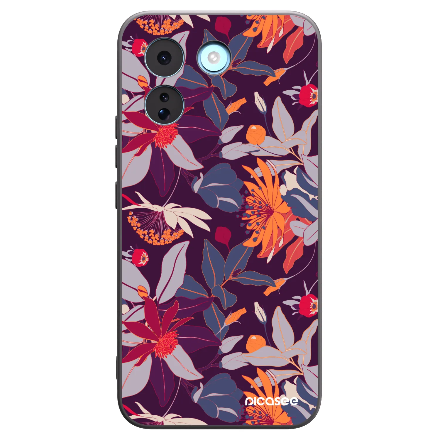 Picasee silikonski črni ovitek za Xiaomi Redmi Note 17 Pro MAX 5G - Purple Leaf
