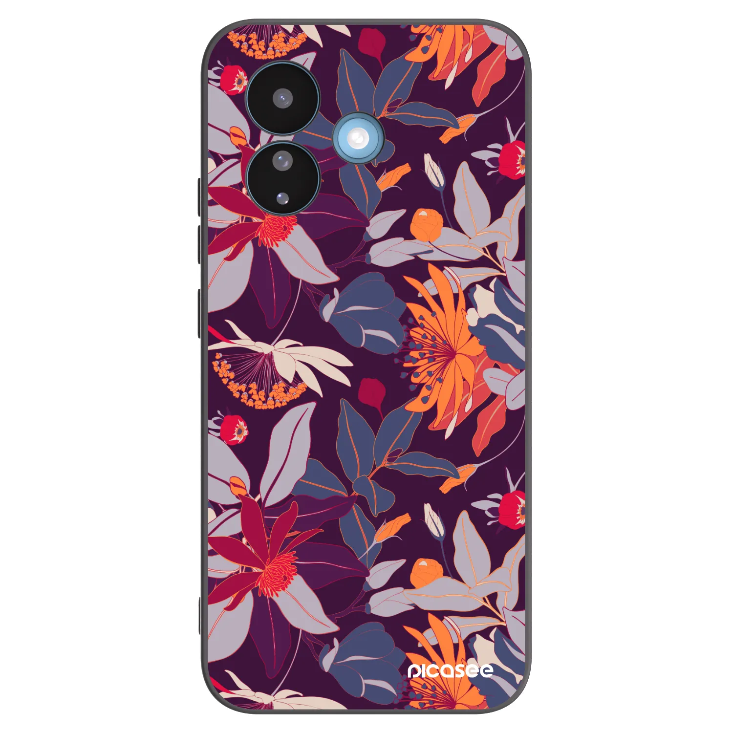 Picasee silikonski črni ovitek za Xiaomi Redmi Note 17 Pro 5G - Purple Leaf