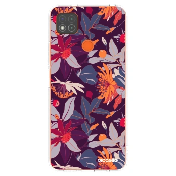 Picasee silikonski prozorni ovitek za Xiaomi Redmi 9C - Purple Leaf