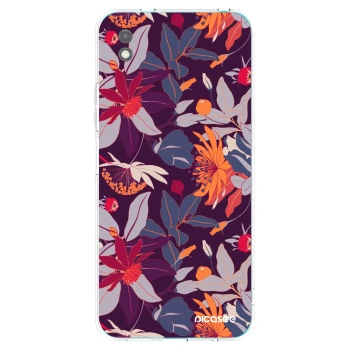 Picasee silikonski črni ovitek za Xiaomi Redmi 9A - Purple Leaf