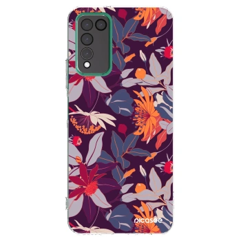 Picasee silikonski prozorni ovitek za Honor 10X Lite - Purple Leaf
