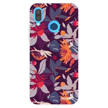 Picasee silikonski prozorni ovitek za Huawei P20 Lite - Purple Leaf