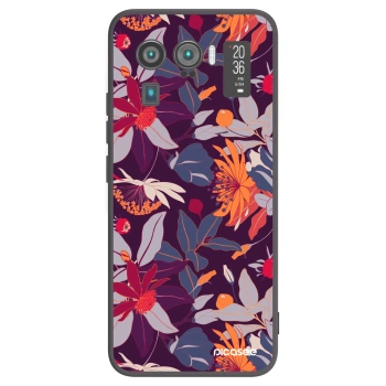 Picasee silikonski črni ovitek za Xiaomi Mi 11 Ultra - Purple Leaf