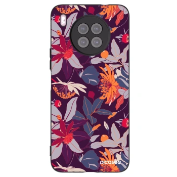 Picasee silikonski črni ovitek za Huawei Nova 8i - Purple Leaf