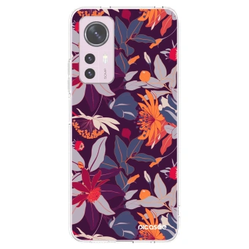 Picasee silikonski prozorni ovitek za Xiaomi 12 - Purple Leaf