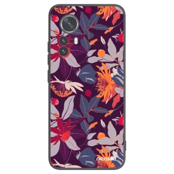 Picasee silikonski črni ovitek za Xiaomi 12 Pro - Purple Leaf