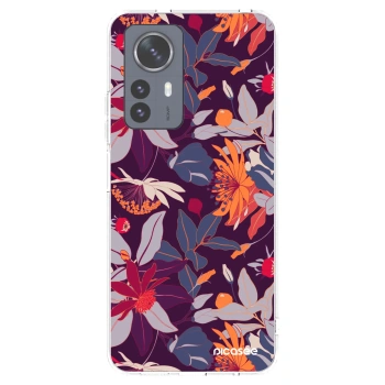 Picasee silikonski prozorni ovitek za Xiaomi 12 Pro - Purple Leaf