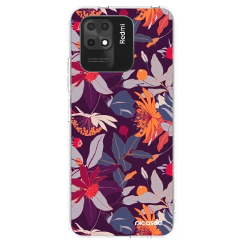 Picasee silikonski prozorni ovitek za Xiaomi Redmi 10C - Purple Leaf