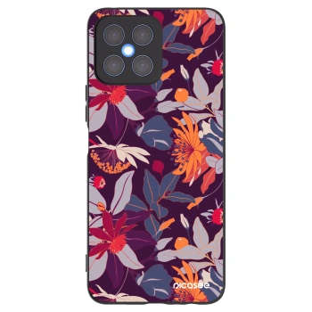 Picasee silikonski črni ovitek za Honor X8 4G - Purple Leaf