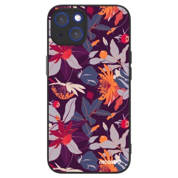 Picasee ULTIMATE CASE MagSafe za Apple iPhone 14 - Purple Leaf
