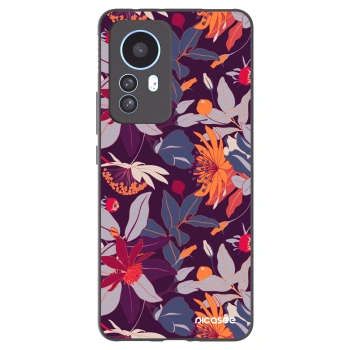 Picasee silikonski črni ovitek za Xiaomi 12T Pro - Purple Leaf