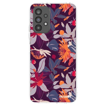 Picasee silikonski prozorni ovitek za Samsung Galaxy A73 5G - Purple Leaf
