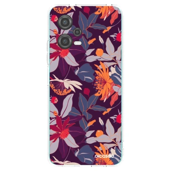 Picasee silikonski prozorni ovitek za Xiaomi Poco X5 - Purple Leaf