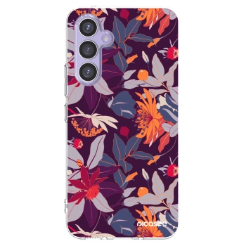 Picasee silikonski prozorni ovitek za Samsung Galaxy A54 5G A546B - Purple Leaf