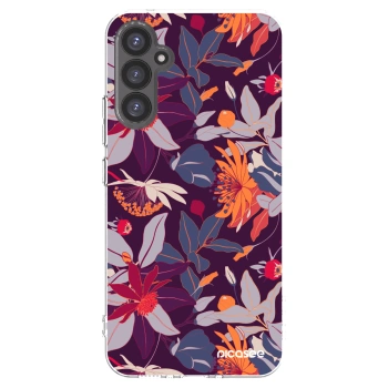 Picasee silikonski prozorni ovitek za Samsung Galaxy A34 5G A346B - Purple Leaf
