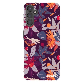 Picasee silikonski prozorni ovitek za Samsung Galaxy A14 5G A146P - Purple Leaf