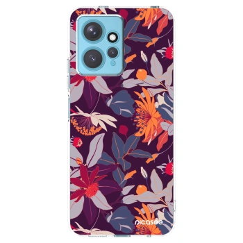 Picasee silikonski prozorni ovitek za Xiaomi Redmi Note 12 4G - Purple Leaf