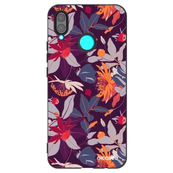 Picasee silikonski črni ovitek za Huawei Nova 3 - Purple Leaf