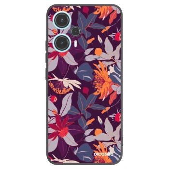 Picasee silikonski črni ovitek za Xiaomi Poco F5 - Purple Leaf