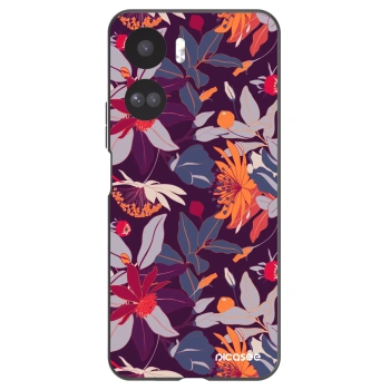 Picasee silikonski črni ovitek za Honor 90 Lite 5G - Purple Leaf