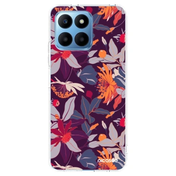Picasee silikonski prozorni ovitek za Honor 70 Lite - Purple Leaf