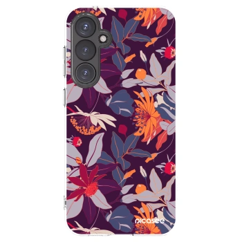 Picasee silikonski prozorni ovitek za Samsung Galaxy S23 FE S711B - Purple Leaf
