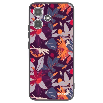 Picasee silikonski črni ovitek za Xiaomi Redmi 12 5G - Purple Leaf