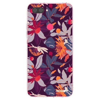 Picasee silikonski prozorni ovitek za Xiaomi Mi 8 Lite - Purple Leaf