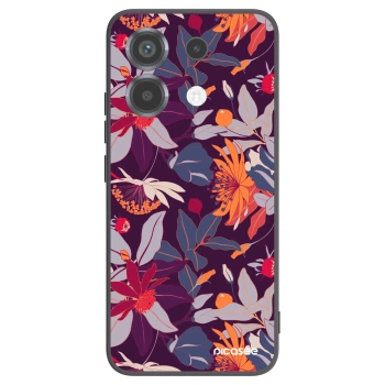 Picasee silikonski črni ovitek za Xiaomi Poco X6 - Purple Leaf