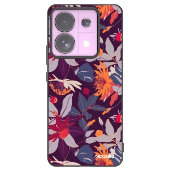 Picasee silikonski črni ovitek za Xiaomi Redmi Note 13 Pro 5G - Purple Leaf