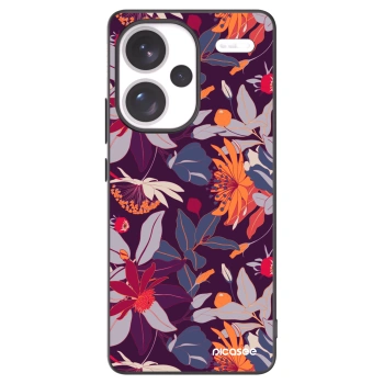 Picasee silikonski črni ovitek za Xiaomi Redmi Note 13 Pro+ 5G - Purple Leaf