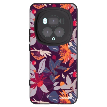 Picasee silikonski črni ovitek za Honor Magic6 Pro - Purple Leaf