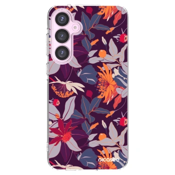 Picasee silikonski prozorni ovitek za Samsung Galaxy A55 5G A556B - Purple Leaf