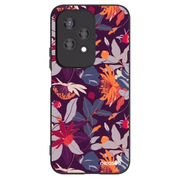 Picasee silikonski črni ovitek za Honor 200 Lite - Purple Leaf