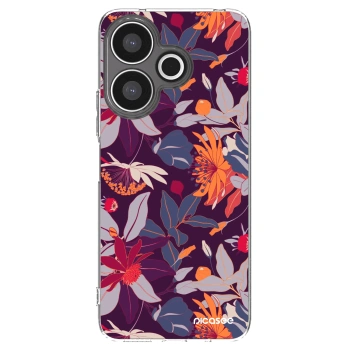 Picasee silikonski prozorni ovitek za Xiaomi Redmi 13 4G - Purple Leaf