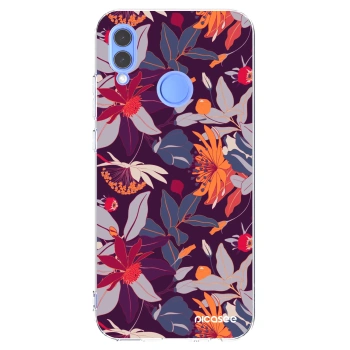 Picasee silikonski prozorni ovitek za Huawei P Smart 2019 - Purple Leaf