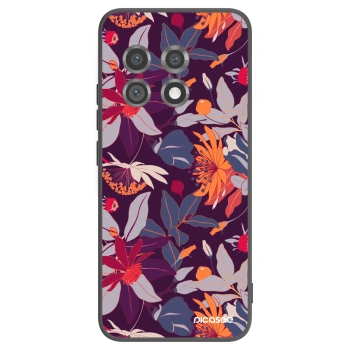 Picasee silikonski črni ovitek za OnePlus 11 5G - Purple Leaf